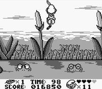 une photo d'Ã©cran de Les Schtroumpfs sur Nintendo Game Boy